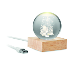Świąteczna szklana kula LED SANTA LIGHT