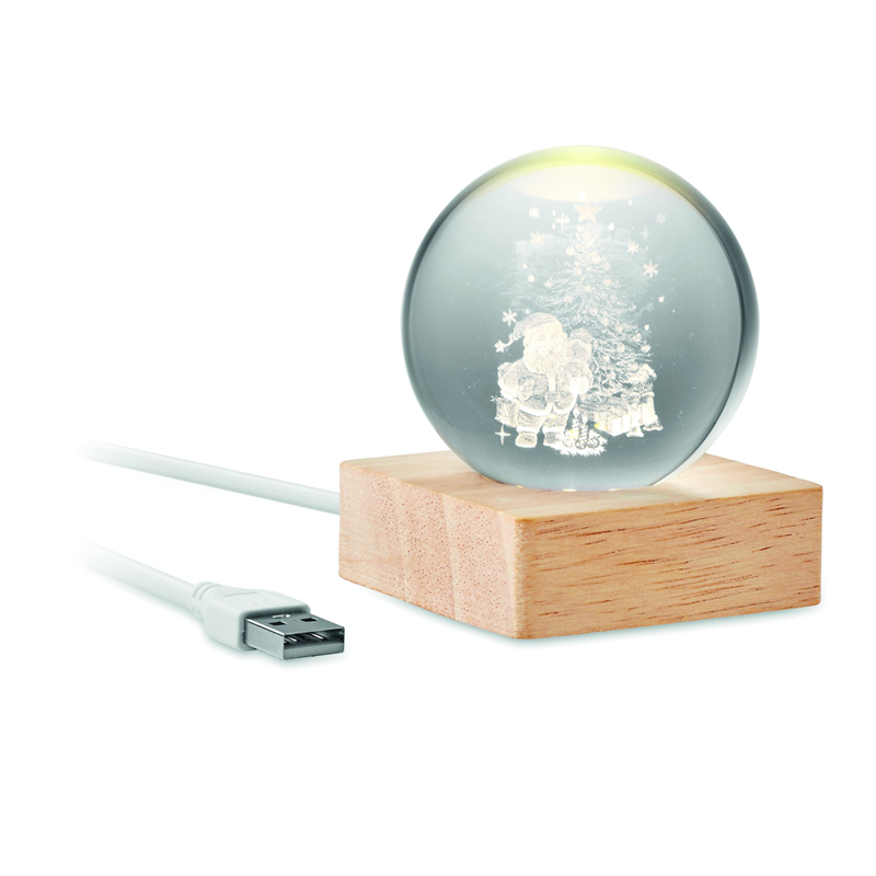 Świąteczna szklana kula LED SANTA LIGHT