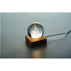 Świąteczna szklana kula LED SANTA LIGHT