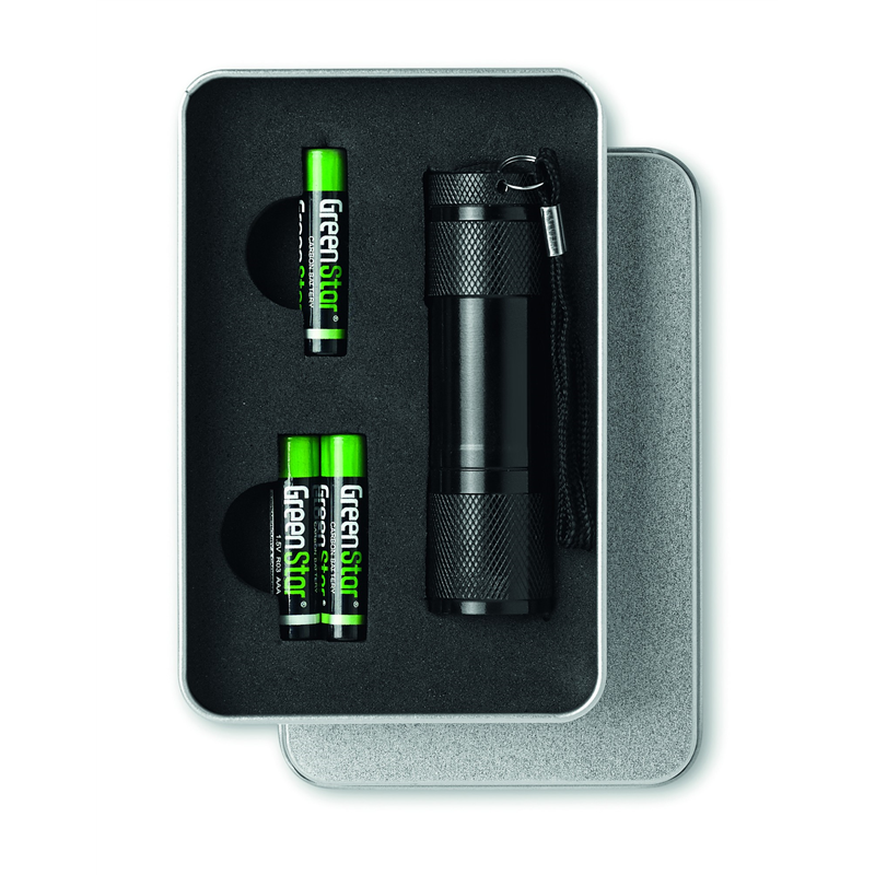 Metalowa latarka z 9 LED LED PLUS