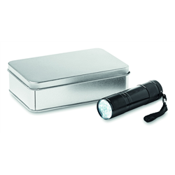 Metalowa latarka z 9 LED LED PLUS