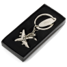 Brelok AIRPLANE 3D metalowy srebrny