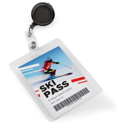 Skipass PULL metalowy czarny