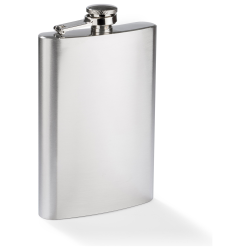 Piersiówka NEVIS 240 ml metalowa srebrna
