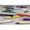 Długopis KALIPSO automatyczny metalowy bordowy niebieski wkład