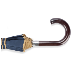 Parasol EVITA 16 panelowy wodoodporny drewniany granatowy 1120 mm
