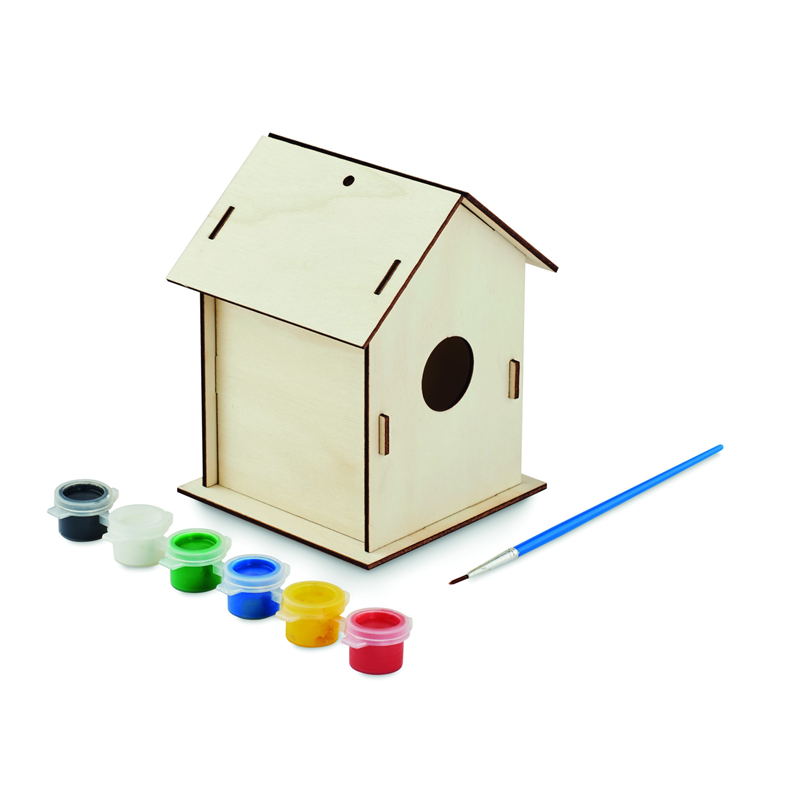 Drewniany domek dla ptaków DIY PAINTHOUSE