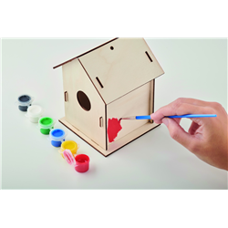 Drewniany domek dla ptaków DIY PAINTHOUSE