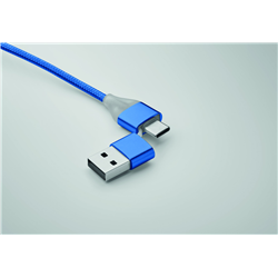 Kabel ładujący 4 w 1 typu C BLUE