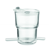 Szklany kubek ze słomką 400ml SIP