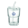 Szklany kubek ze słomką 400ml SIP