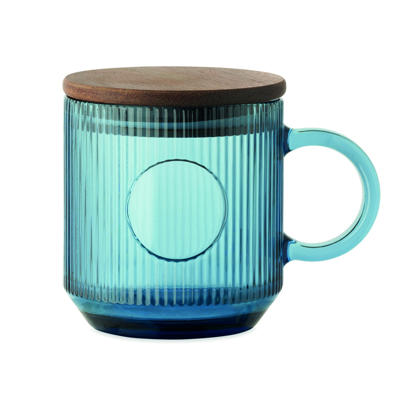 Kubek szklany prążkowany 300ml VITRIO MUG