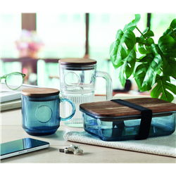 Kubek szklany prążkowany 300ml VITRIO MUG