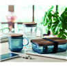 Kubek szklany prążkowany 300ml VITRIO MUG
