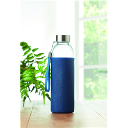 Szklana butelka w etui 500 ml UTAH DENIM