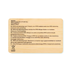 Karta RFID wykonana z bambusa CUSTOS +