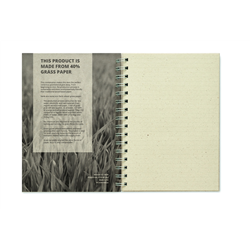 NotesA5 kratkę, papier z trawy GRASS BOOK
