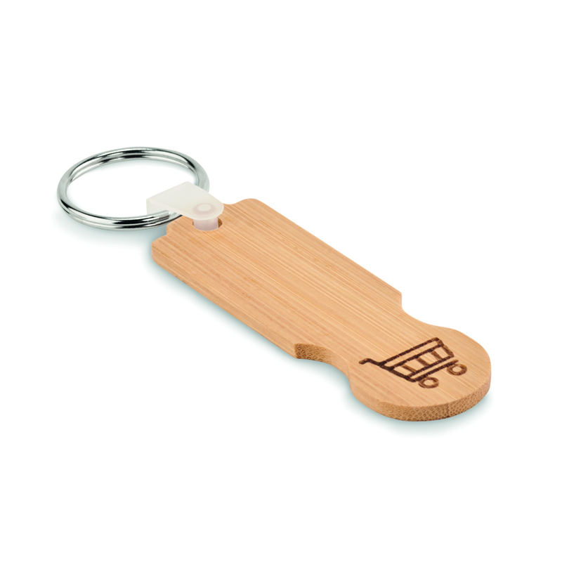 Bambusowy brelok z żetonem COMPRAS
