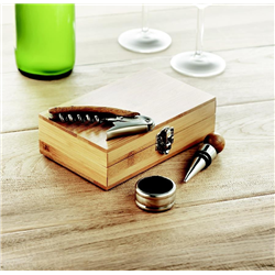Zestaw do wina w bambusowym pu SONOMA