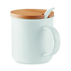 Porcelanowy kubek z łyżeczką KENYA