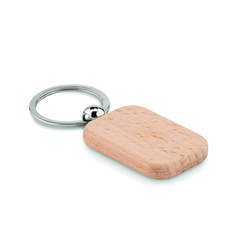 Prostokątny drewniany brelok POTY WOOD