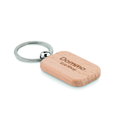 Prostokątny drewniany brelok POTY WOOD