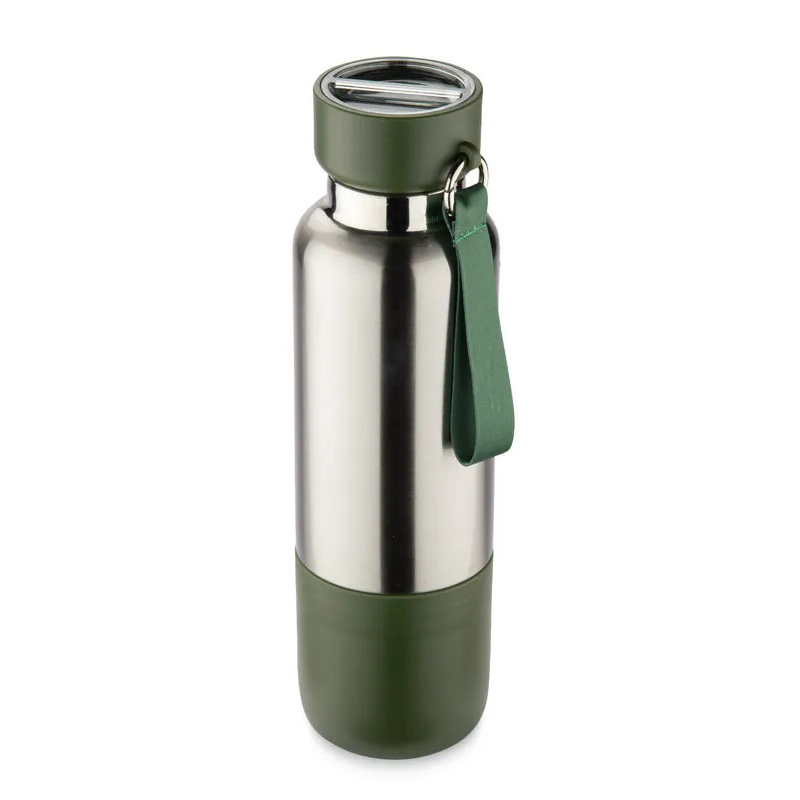Thermoflasche mit Schnur RON 500 ml oliv - Bestellen Sie bei visslly.com