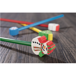 OŁÓWEK z gumką CHRISTMAS - Bałwan