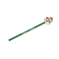 OŁÓWEK z gumką CHRISTMAS - Bałwan