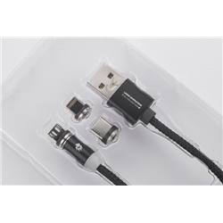 Kabel USB 3 w 1 MAGNETIC