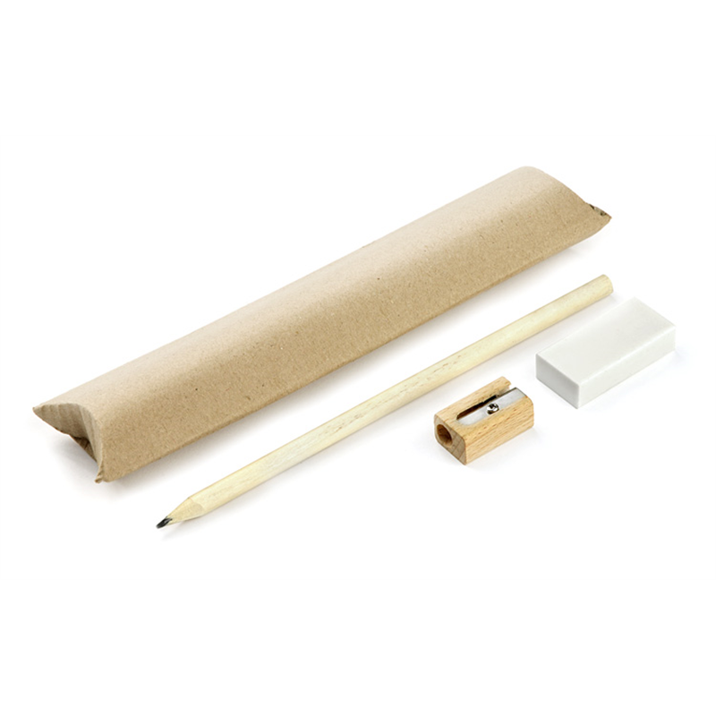 Komplet EKO (ołówek, gumka, temperówka)