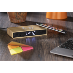 Zegar na biurko z ładowarką indukcyjną INDUCTO