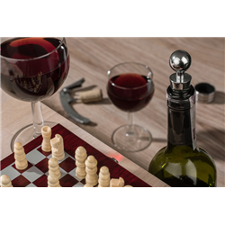 Zestaw do wina z szachami TREBB