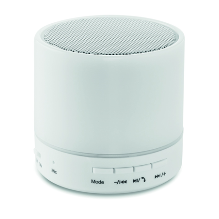 Głośnik bezprzewodowy LED ROUND WHITE